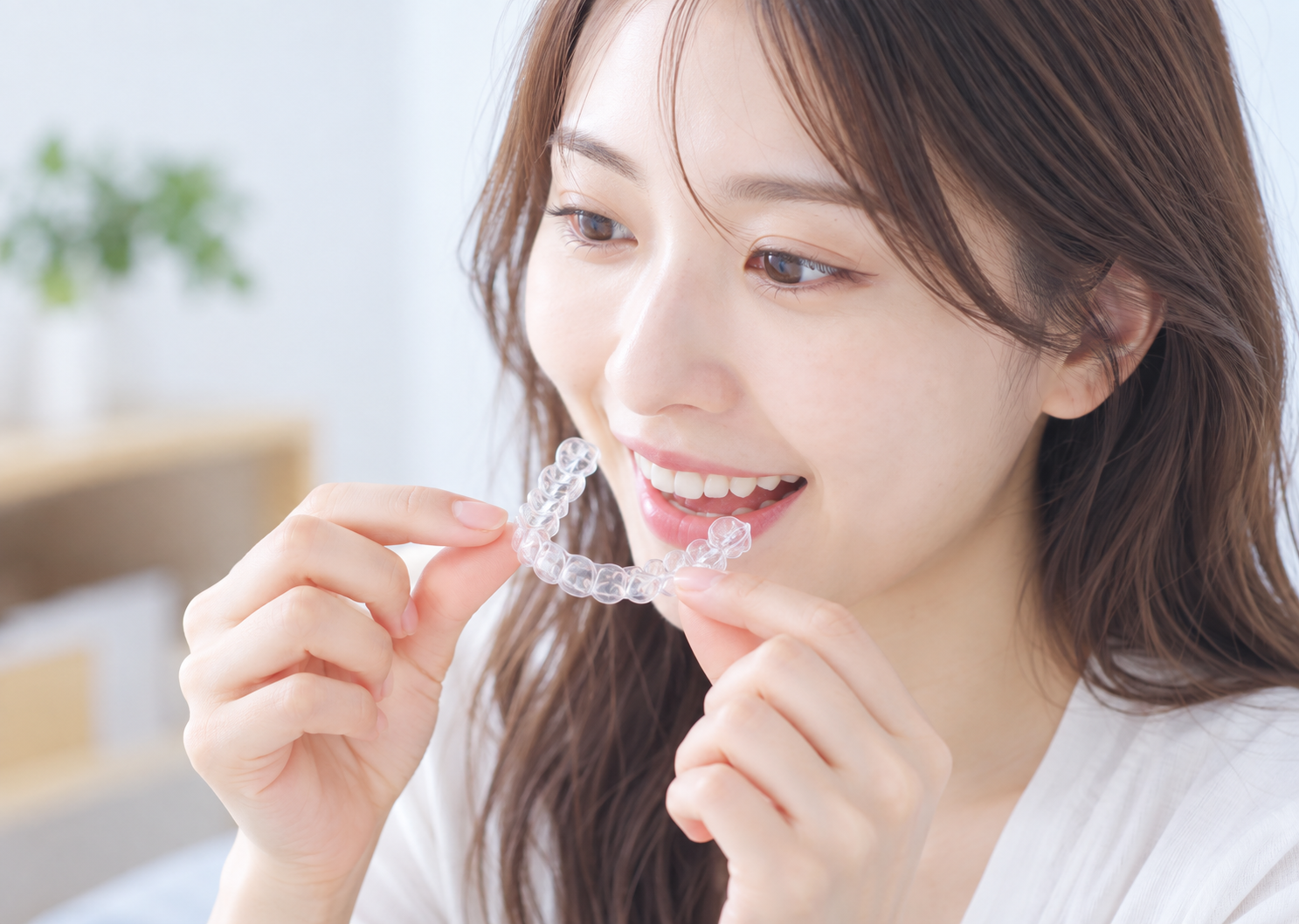 透明なマウスピースを使用した矯正治療